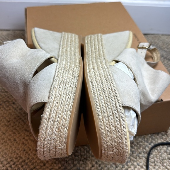 NWOT - CORDANI, Elenor - Beige Suede Sling Back Espadrille - Size 41 (9.5/10 US) - Picture 5 of 16